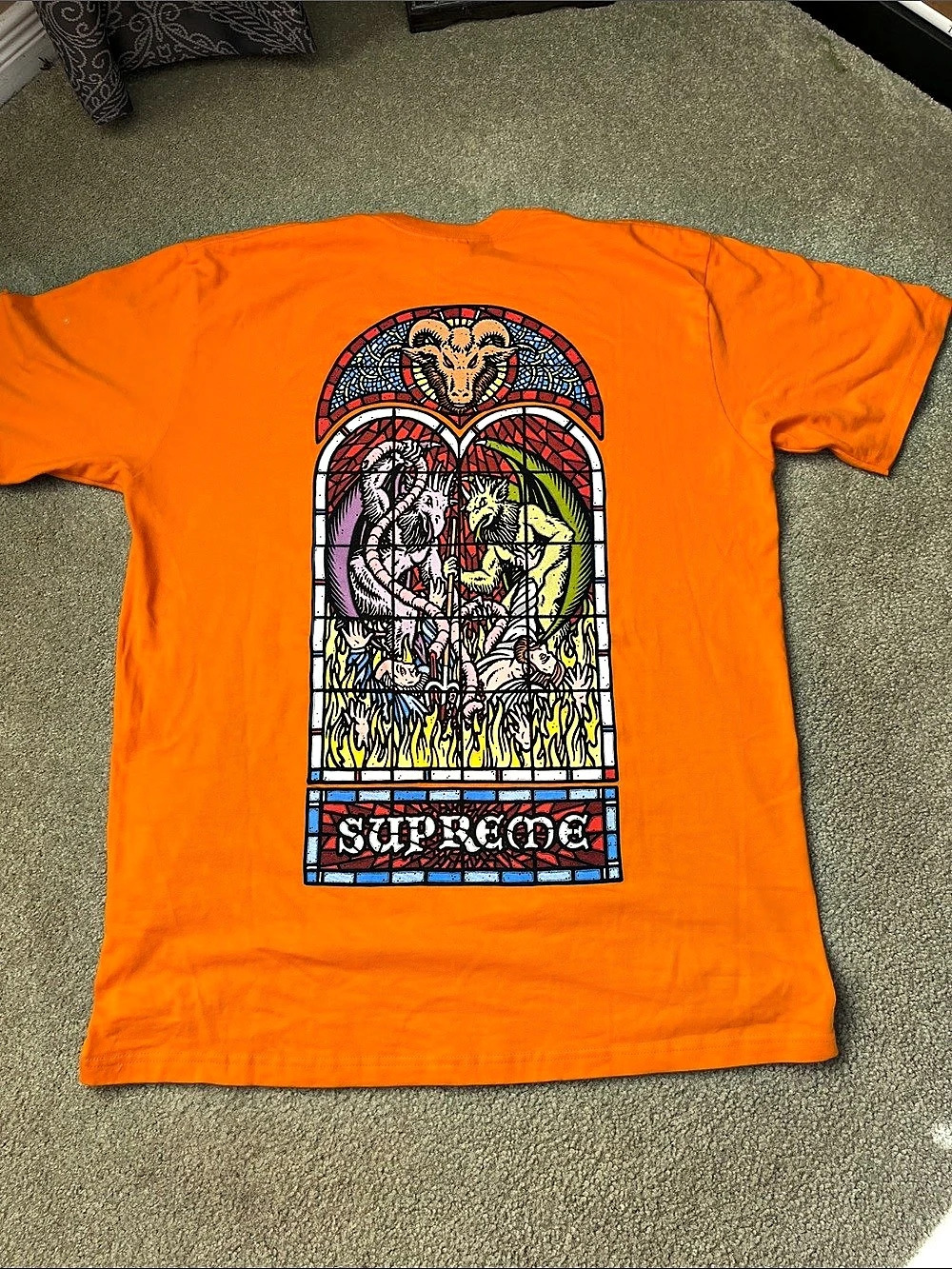 Supreme Worship Tee Orange Large